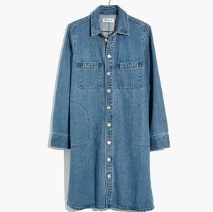 Denim Shirtdress in Albury Wash